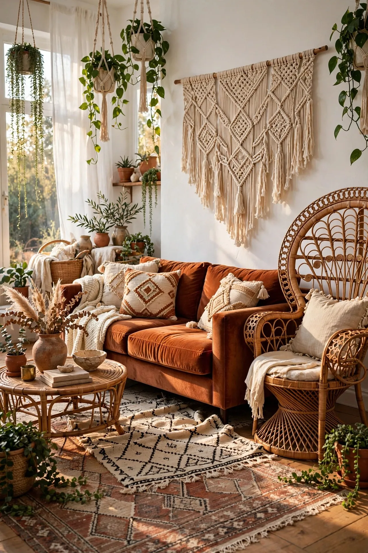20 Boho Living Room Ideas Full of Texture, Plants and Warmth