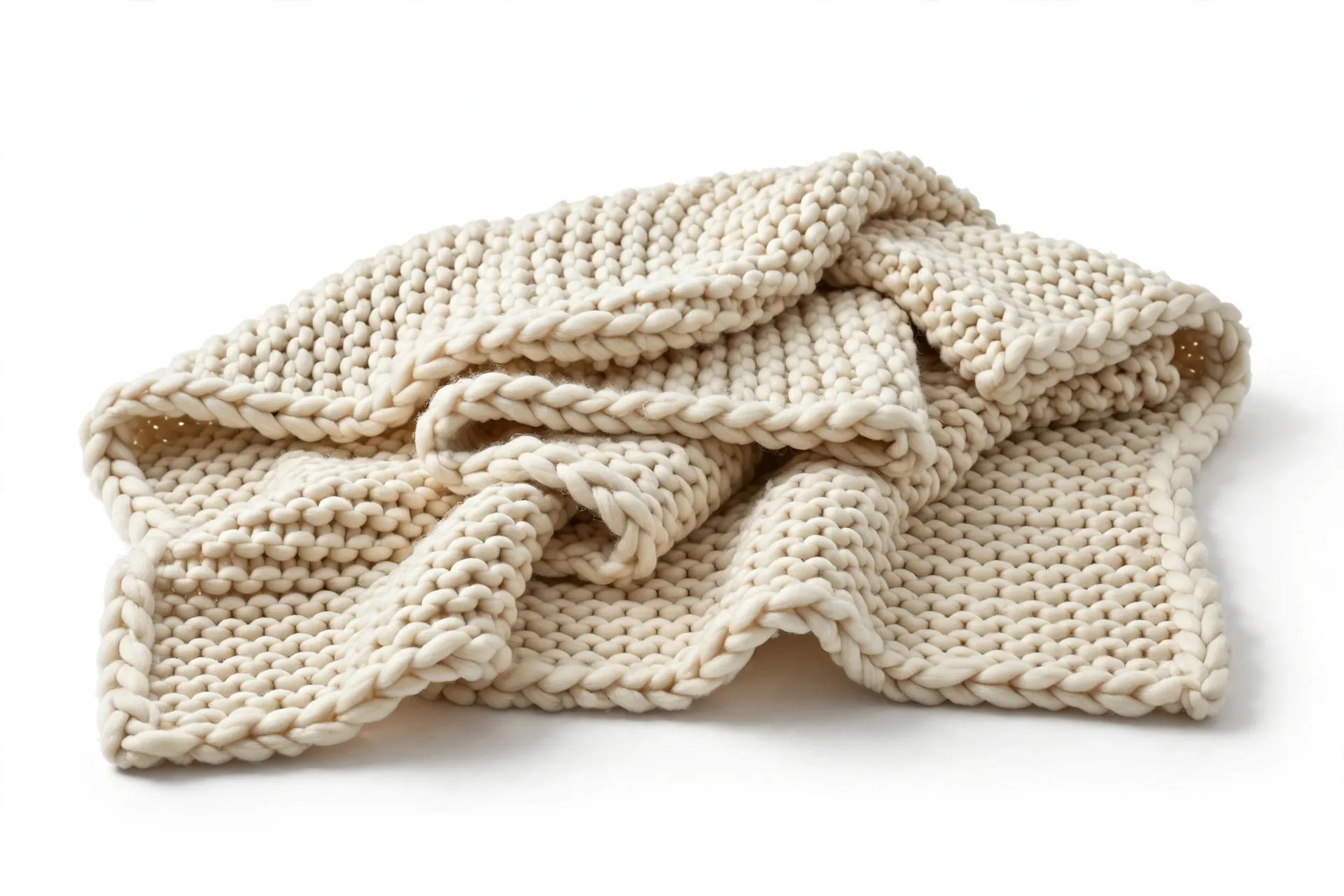 Chunky knit throw