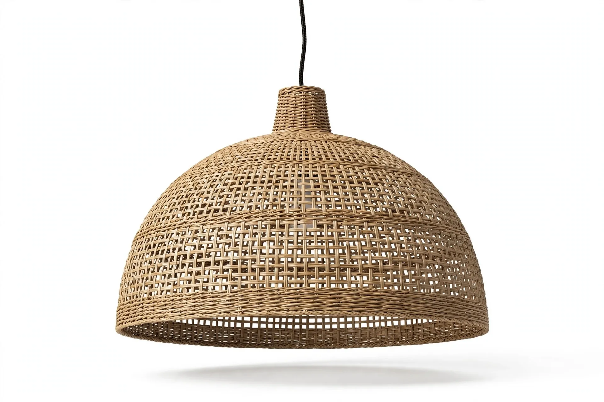 Rattan dome pendant