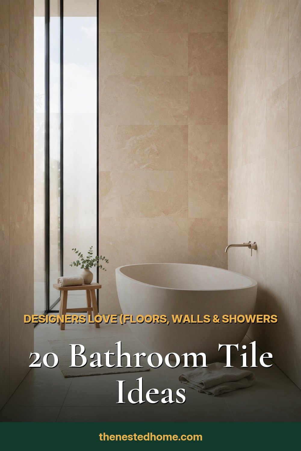 20 Bathroom Tile Ideas Designers Love (Floors, Walls & Showers) pin