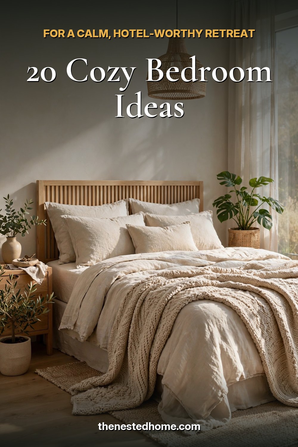 20 Cozy Bedroom Ideas for a Calm, Hotel-Worthy Retreat pin