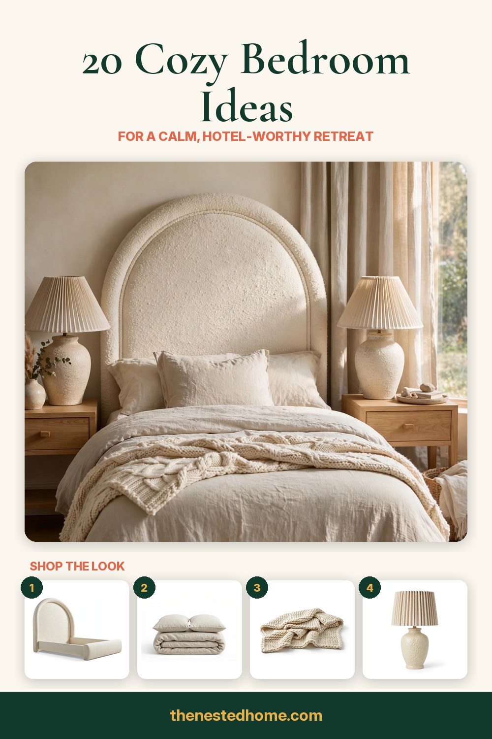 20 Cozy Bedroom Ideas for a Calm, Hotel-Worthy Retreat pin