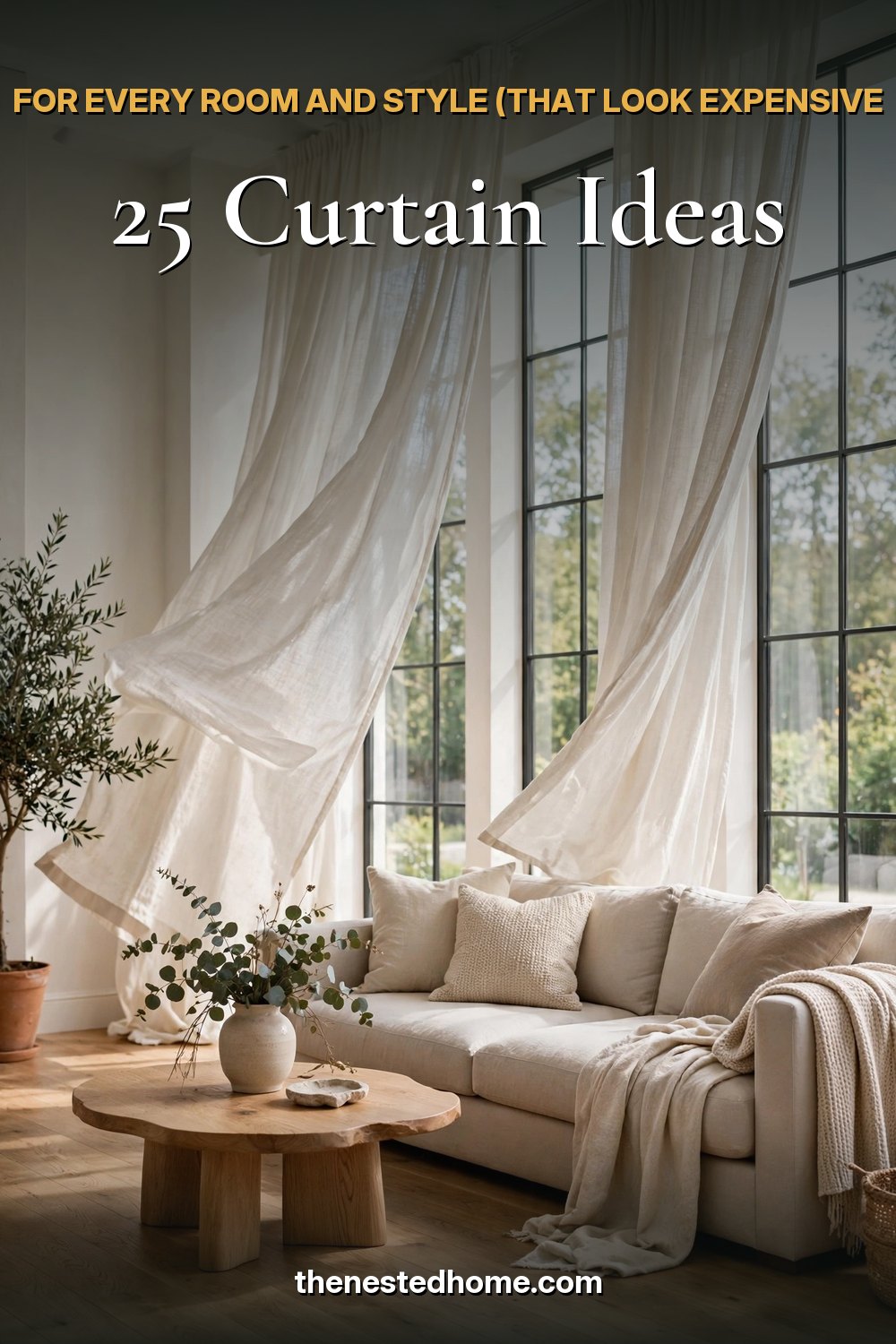 25 Curtain Ideas for Every Room and Style (That Look Expensive) pin