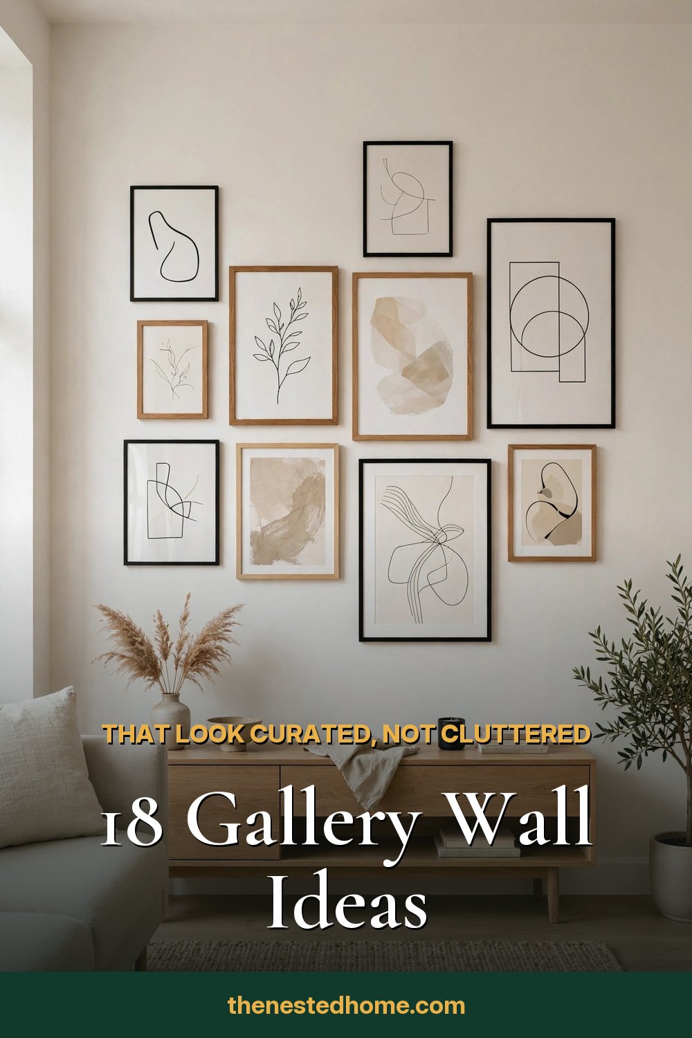 18 Gallery Wall Ideas That Look Curated, Not Cluttered pin