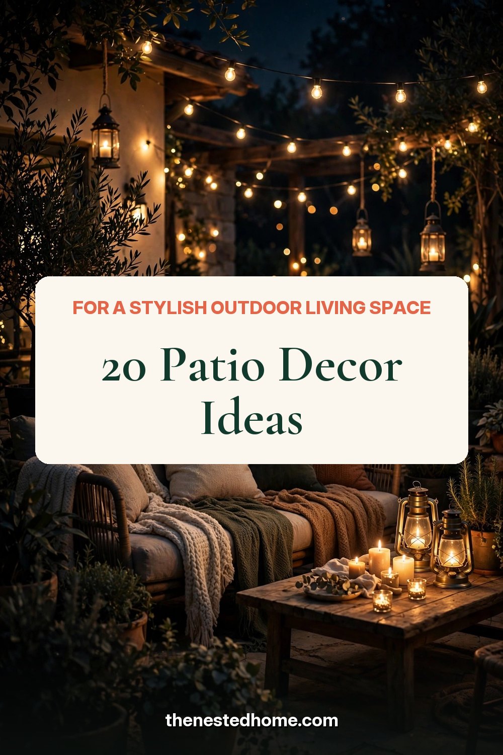 20 Patio Decor Ideas for a Stylish Outdoor Living Space pin