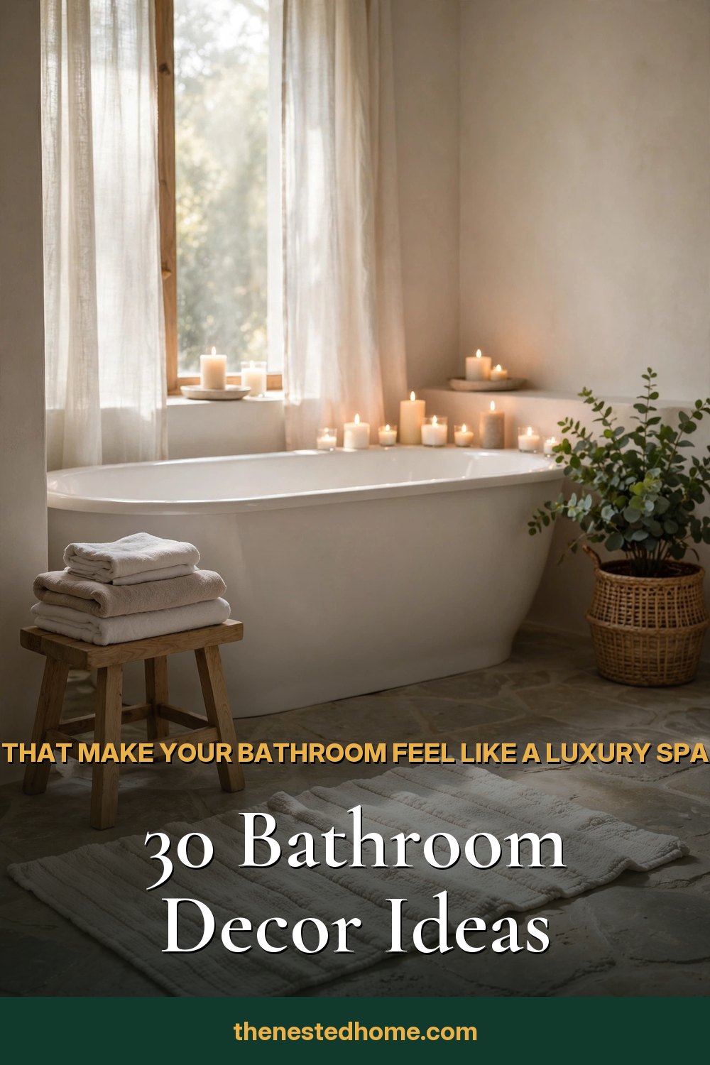 30 Bathroom Decor Ideas That Make Your Bathroom Feel Like a Luxury Spa pin
